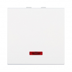 Выключатель LK Studio с индикатором 45х45мм (схема 1L) 16 A, 250 B (белый) LK45 850904-1