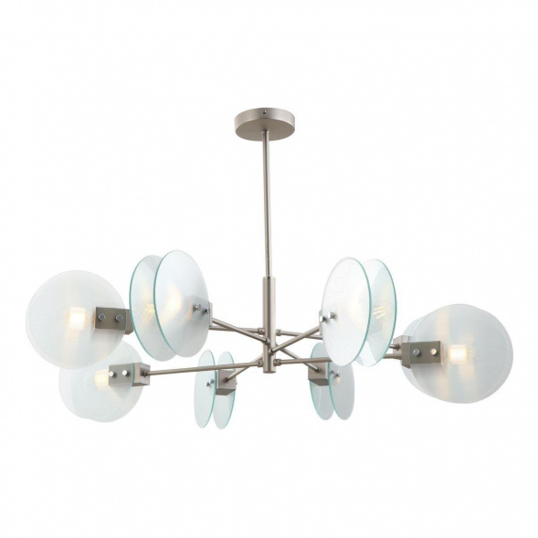 Подвесная люстра iLamp Panorama 15598-8 SN+CL