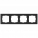 Рамка Werkel Stark на 4 поста черный W0041808 4690389161919