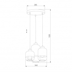 Подвесная люстра TK Lighting 3357 Marco Silver