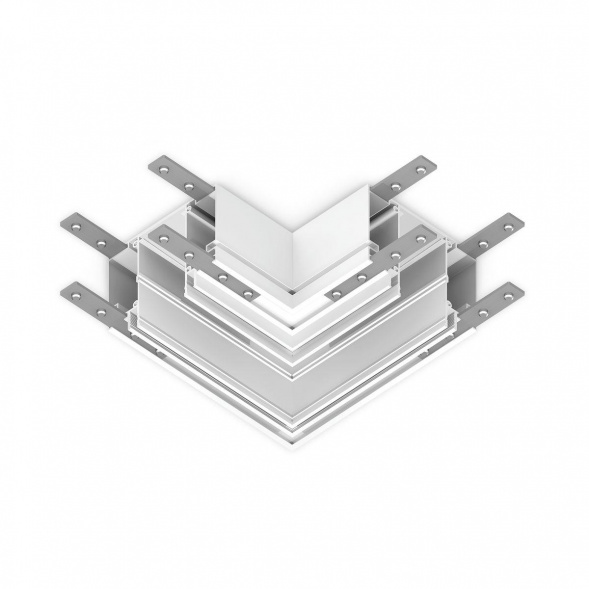 Коннектор L-образный встраиваемый Ambrella Light Track System Magnetic 220V GL1045