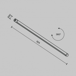 Шинопровод накладной/подвесной Maytoni Technical CA012-TRX-900-B
