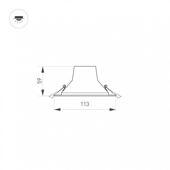 Встраиваемый светодиодный светильник Arlight Im-Storm-R115-10W Day4000-Mix 032431