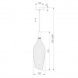Подвесной светодиодный светильник Eurosvet Ruche 90380/1 золото