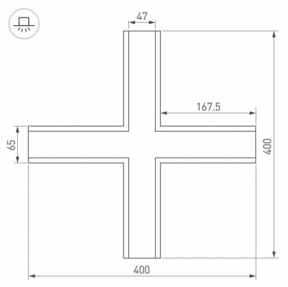 Коннектор T-образный Arlight SL-Linia65-F 030128