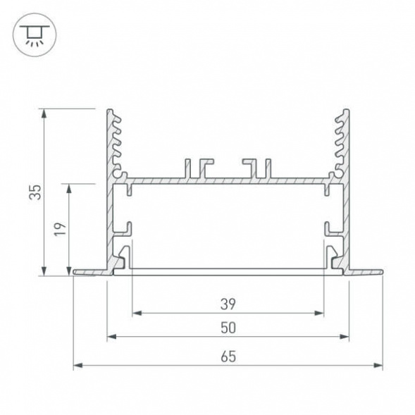 Коннектор T-образный Arlight SL-Linia65-F 030128