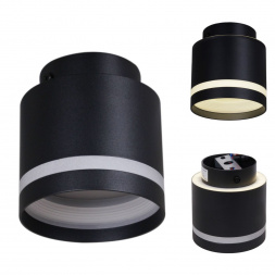 Потолочный светильник Reluce 53001-9.5-001IL GX53+LED3W BK