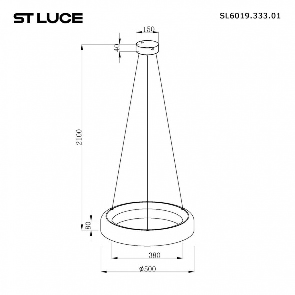 Подвесной светодиодный светильник ST Luce Foray SL6019.333.01
