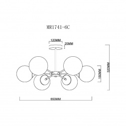 Потолочная люстра MyFar Fisher MR1741-6C