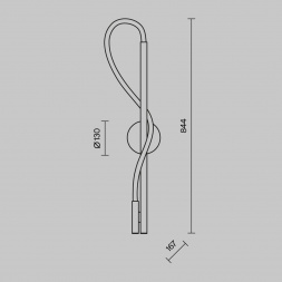 Настенный светильник Maytoni Tau MOD166WL-L12G3K