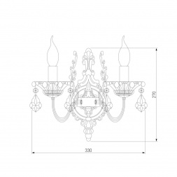 Бра Eurosvet 3281/2 белый с золотом/тонированный хрусталь Strotskis