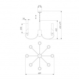 Подвесная люстра Eurosvet Banci 60117/8 никель