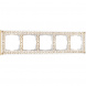 Рамка Werkel Antik на 5 постов белое золото W0051523 4690389158292