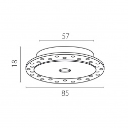 Рамка скрытого монтажа плоская д/светильников 0741х6 Spira Lightstar 074106-02