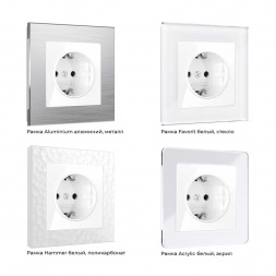 Розетка с заземлением, безвинтовой зажим Werkel белый W1171301 4690389155321