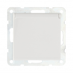 Розетка LK Studio с з/к, шторками и крышкой (белый) LK80 843404-1