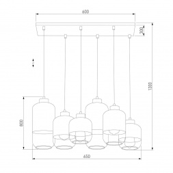 Подвесная люстра TK Lighting 3359 Marco Silver
