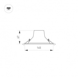 Встраиваемый светодиодный светильник Arlight Im-Storm-R145-15W Day4000-Mix 032432