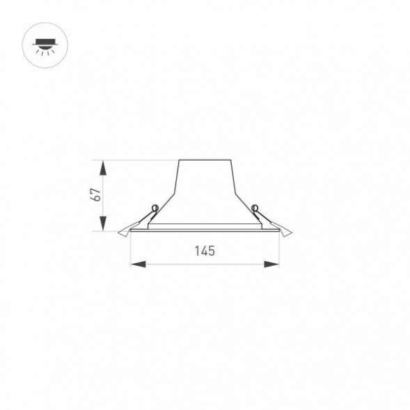 Встраиваемый светодиодный светильник Arlight Im-Storm-R145-15W Day4000-Mix 032432