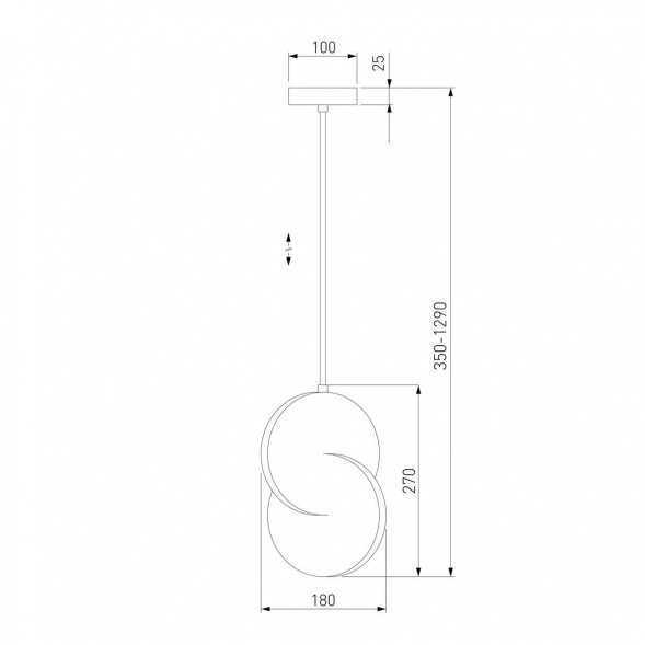 Подвесной светодиодный светильник Eurosvet Lang 50225/1 Led черный