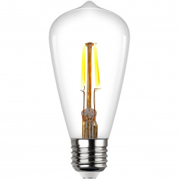 Лампа светодиодная филаментная REV VINTAGE ST64 E27 7W 2700K DECO Premium груша 32436 2