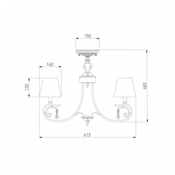 Подвесная люстра Eurosvet 60069/5 серебро
