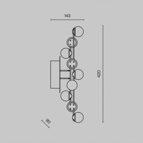 Настенный светильник Maytoni Tessara MOD081WL-L13G3K