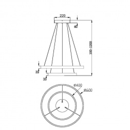 Подвесной светодиодный светильник Maytoni Rim MOD058PL-L55BSK