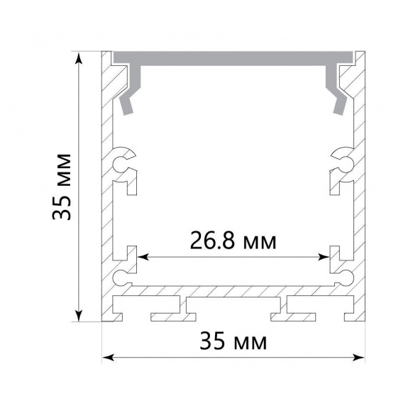 Профиль алюминиевый накладной Feron Линии света CAB256 10372