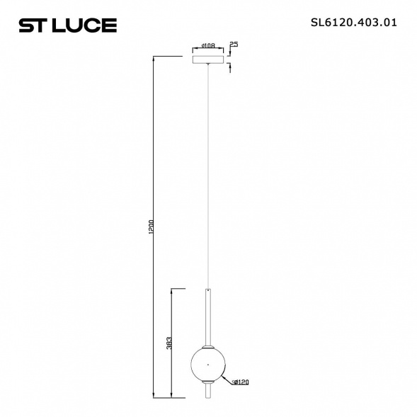 Подвесной светодиодный светильник ST Luce Peek SL6120.403.01