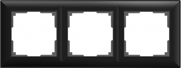 Рамка Werkel Fiore на 3 поста черный матовый W0032208 4690389160417