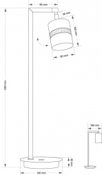 Настольный светильник KUTEK VESTO VES-LG-1(P)