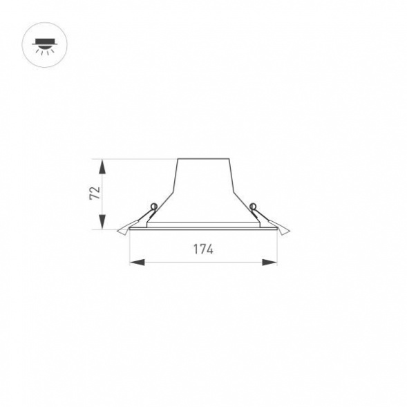 Встраиваемый светодиодный светильник Arlight Im-Storm-R175-20W Day4000-Mix 032433