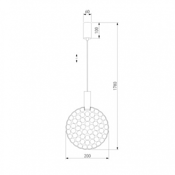 Подвесной светодиодный светильник Eurosvet Gemini 90353/1 хром