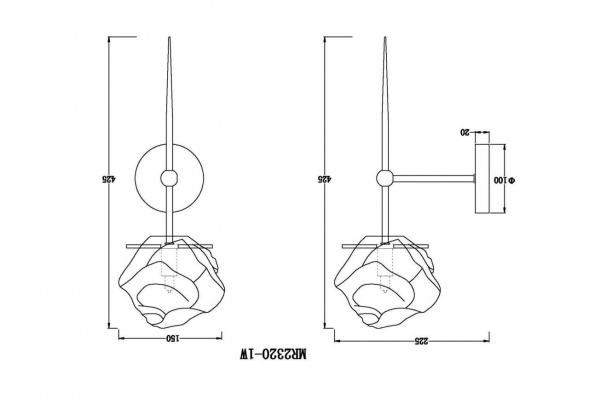 Бра MyFar Stella MR2320-1W