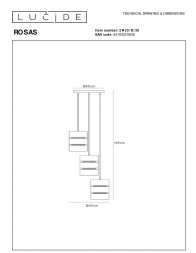 Подвесная люстра Lucide Rosas 21433/13/30