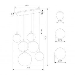 Подвесная люстра TK Lighting 4793 Esme