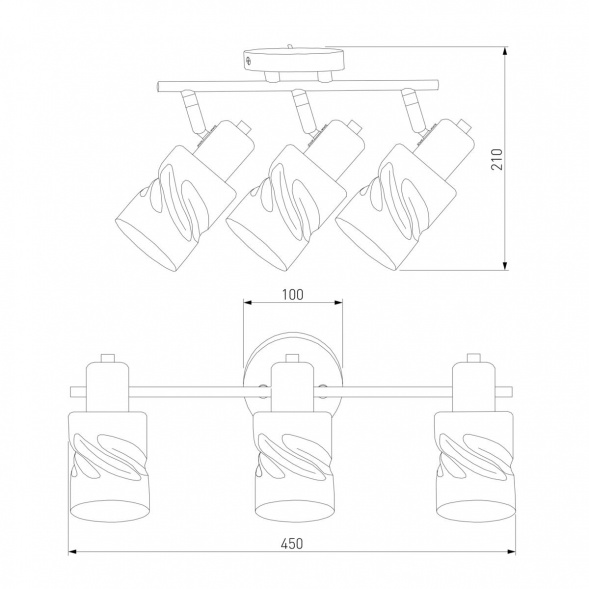 Спот Eurosvet Ansa 20120/3 чёрный жемчуг