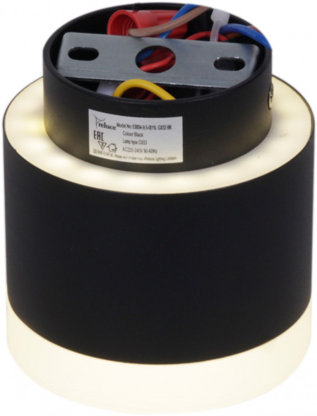 Потолочный светильник Reluce 53004-9.5-001IL GX53+LED3W BK