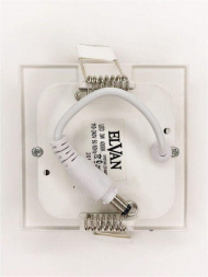 Встраиваемый светодиодный светильник Elvan VLS-102SQ-3W-WW-Wh