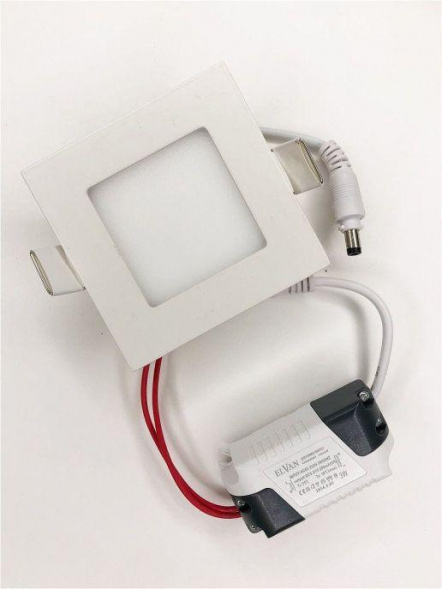 Встраиваемый светодиодный светильник Elvan VLS-102SQ-3W-WW-Wh