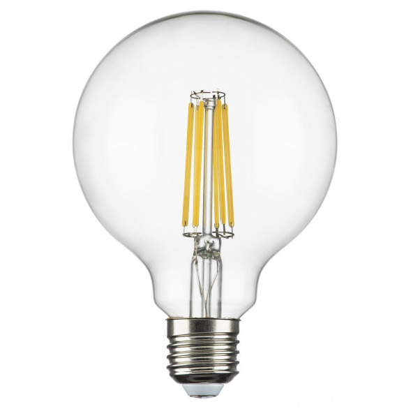 Лампа светодиодная филаментная Lightstar E27 8W 4000K прозрачная 933004