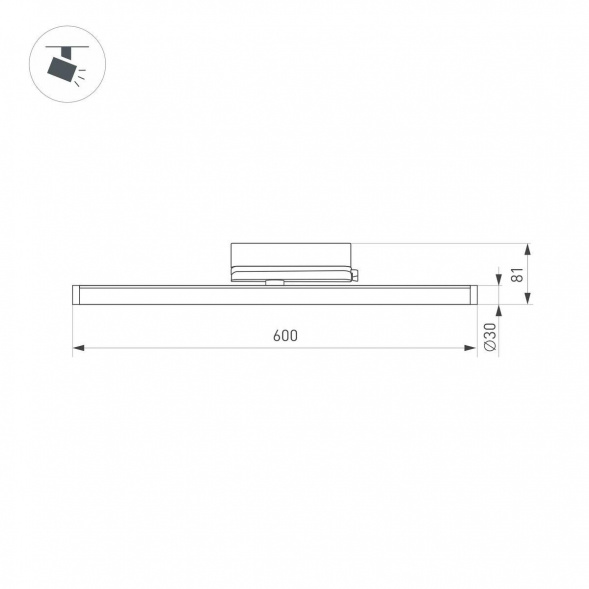 Трековый светодиодный светильник Arlight LGD-Tube-Turn-4TR-L600-20W Warm3000 036298(1)