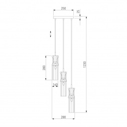 Подвесной светильник Eurosvet Clip 50087/3 черный/бронза