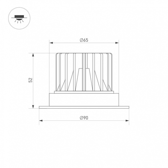 Встраиваемый светодиодный светильник Arlight MS-Atlas-Trimless-R50-6W Day4000 037061