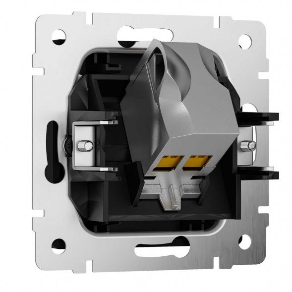 Розетка Ethernet RJ-45 cat. 6A экранированная (черный матовый) W5120108/ a069685