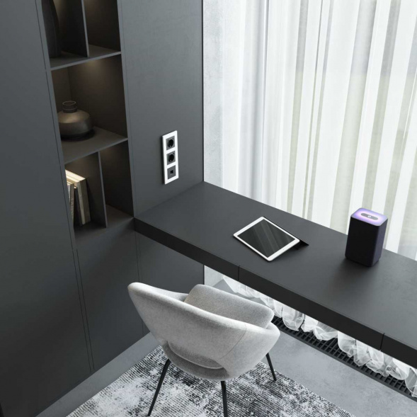 Розетка Ethernet RJ-45 cat. 6A экранированная (черный матовый) W5120108/ a069685