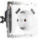 Розетка с заземлением, шторками и USBх2 Werkel белый W1171501 4690389155345