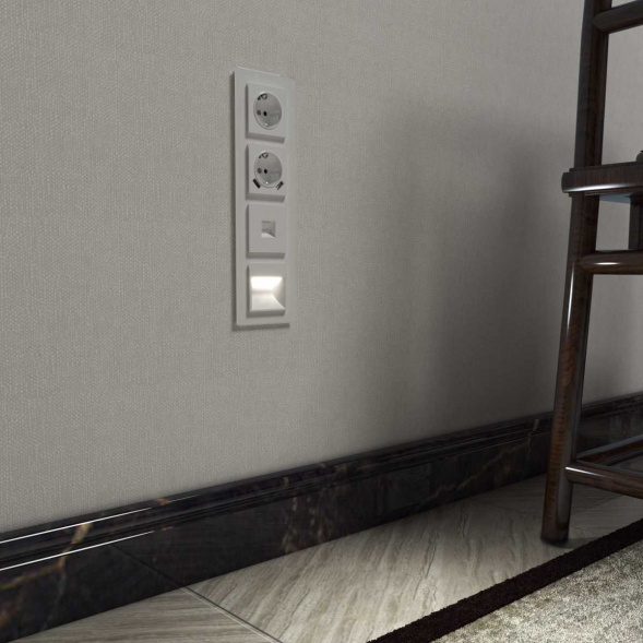 Розетка с заземлением, шторками и USBх2 Werkel белый W1171501 4690389155345