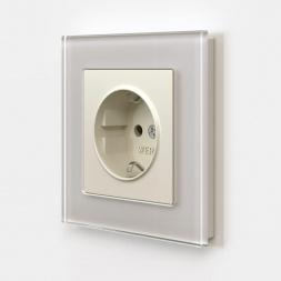 Розетка с заземлением Werkel айвори матовый W1171062 4690389184710